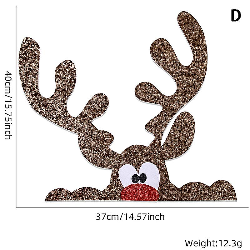Christmas Window Stickers Merry Christmas Decorations For Santa Claus Snowman Door Wall Sticker Happy New Year 2024