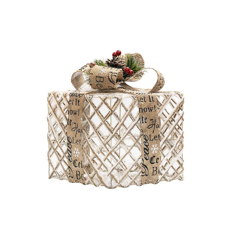 Christmas Gift Xmas Luminous Box Wrought Iron Box