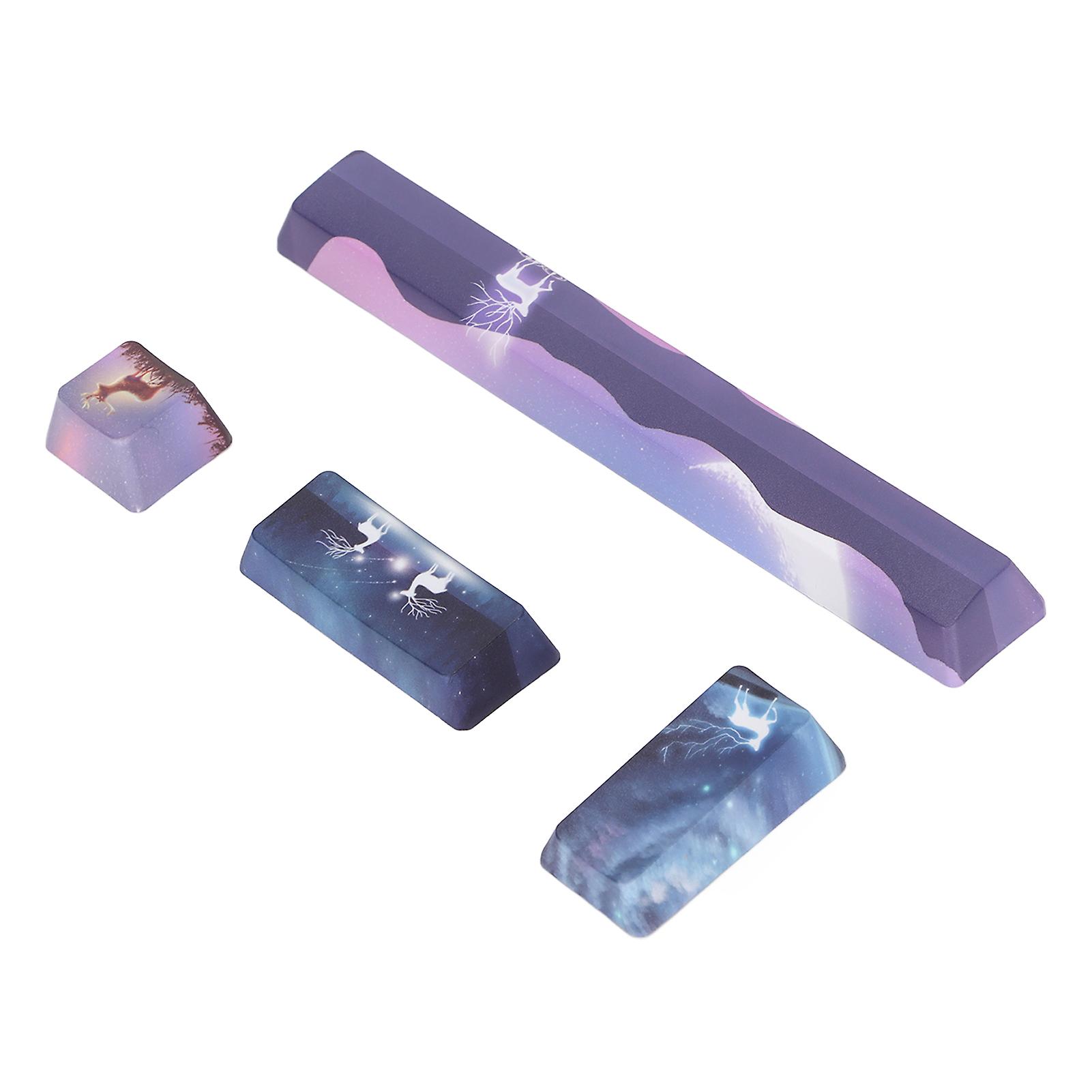 Keycap 4 Keys Elk Pattern Design Space ESC Enter Numpad Enter Personality DIY Keycaps for Mechanical Keyboards