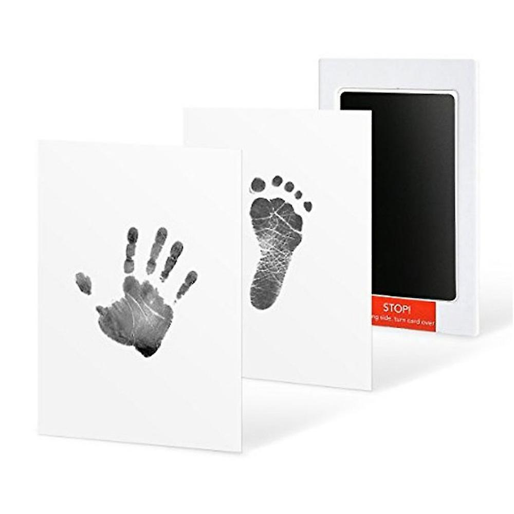 Baby Handprint Footprint Ink Kit Baby Clean Touch Ink Pad Milestone Keepsake with Frame Rope Clip fo