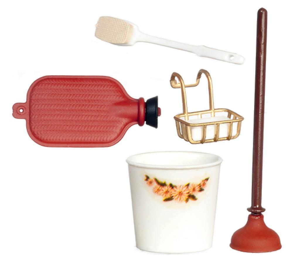 Dolls House Mixed Bathroom Accessory Set Chrysnbon 1:12 Scale