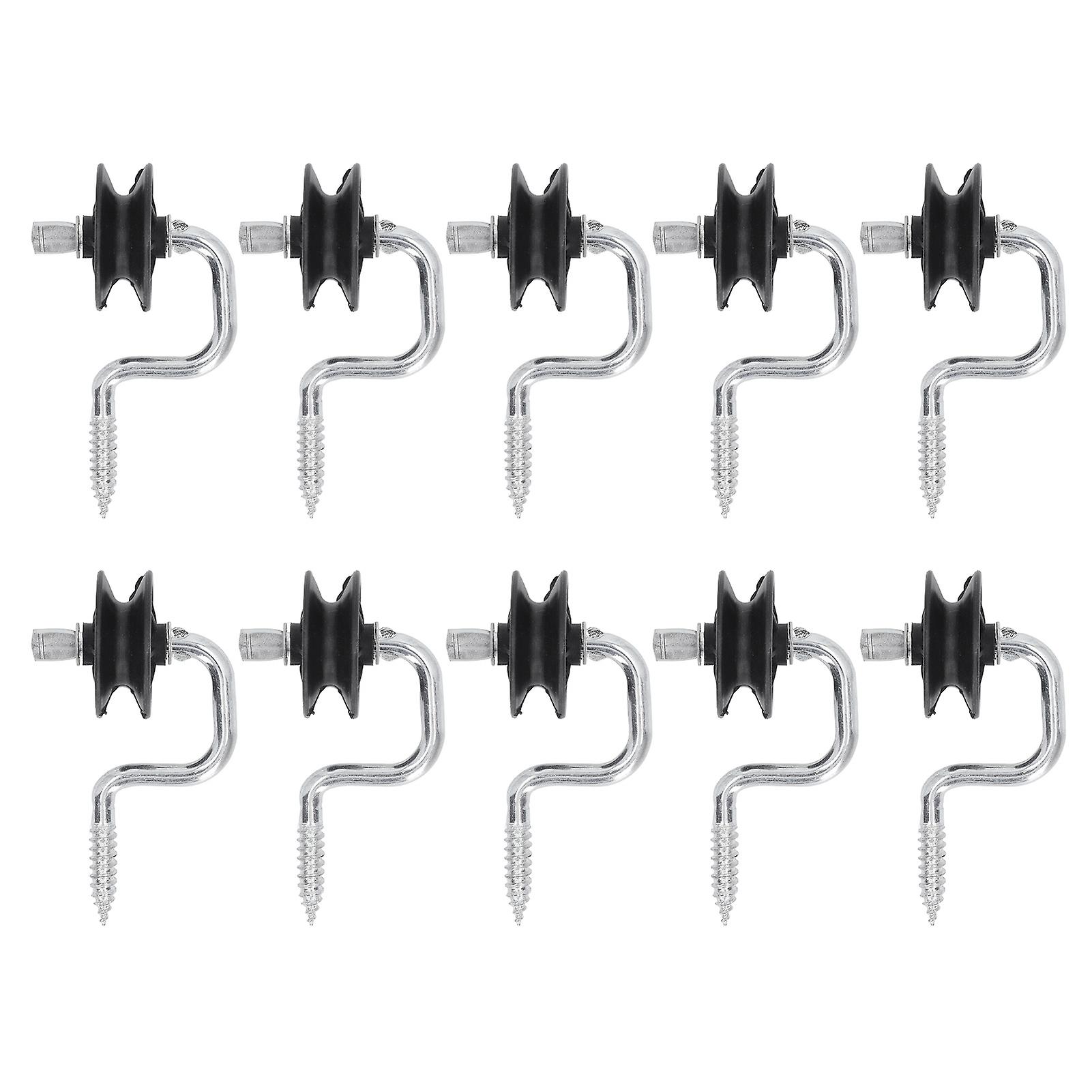 Lot de 10 accessoires pour clôture électronique de terrain, isolateurs autotaraudeurs, isolateurs d'angle à visser, fixés au piquet, câblage