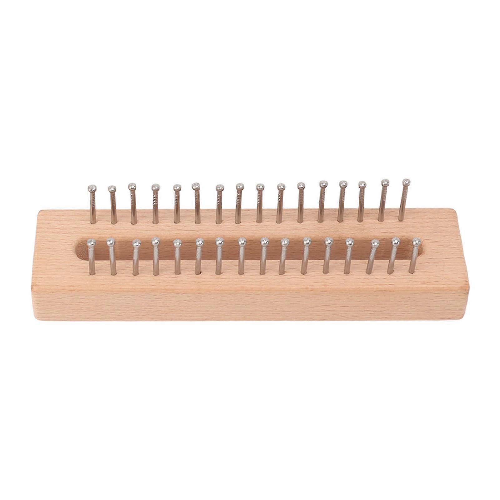 Knitting Loom and Hook Handmade Weaving Loom Board Wooden Square Knitting Board DIY Crochet Loom Accessories for Scarf Hat Making