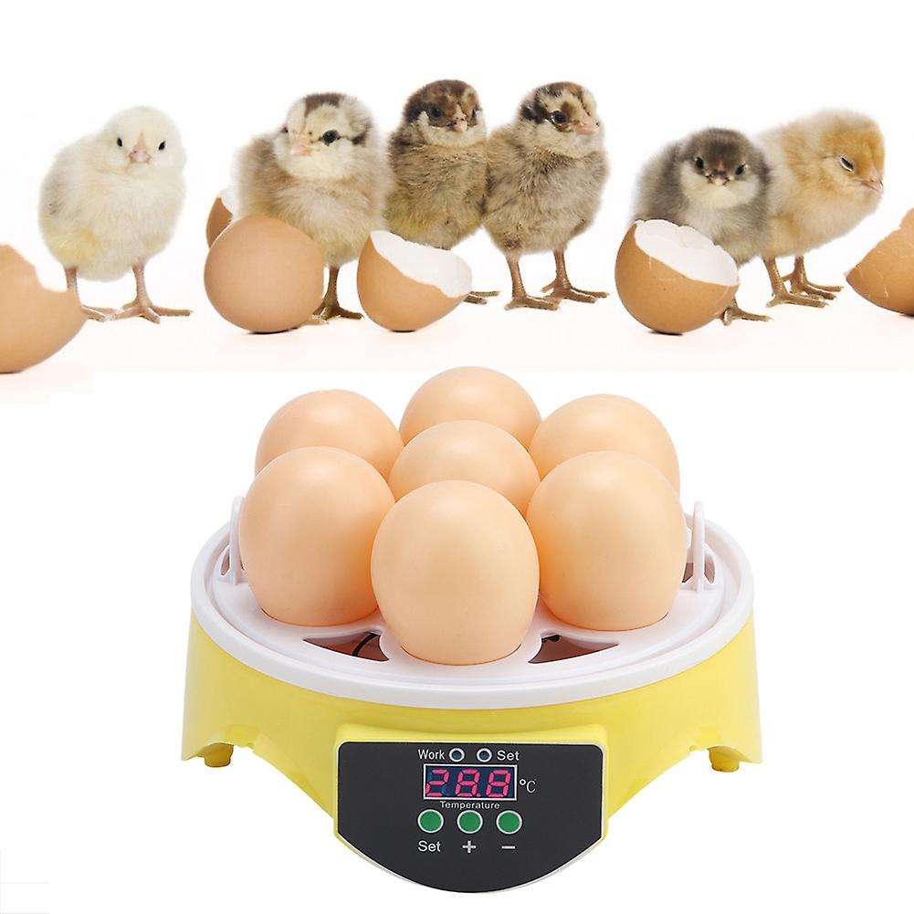 7 Eggs Intelligent Home Chickens Ducks Full Automatic Intelligent Temperature Control Incubator110V US Plug