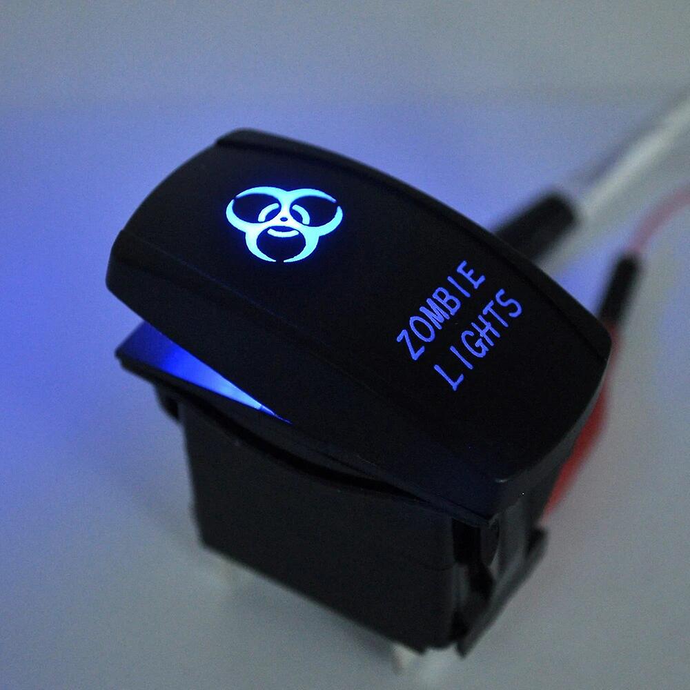 Car Boat Rocker Toggle Switch Push Button 12V 24V Waterproof Marine Switch Lighted Bar ON OFF 5 Pin SPST Button for Car RV Truck~33787