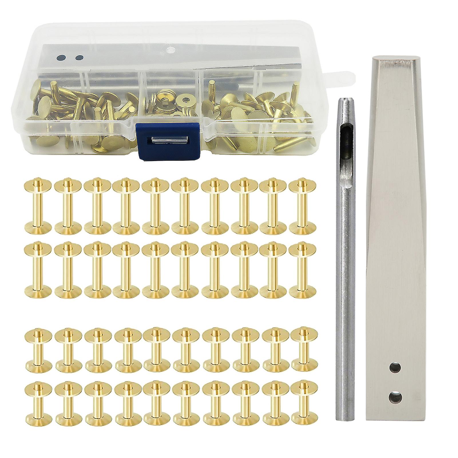2025 Latest Model  Copper Rivets Burrs Kit Copper Rivets with Setters Rust