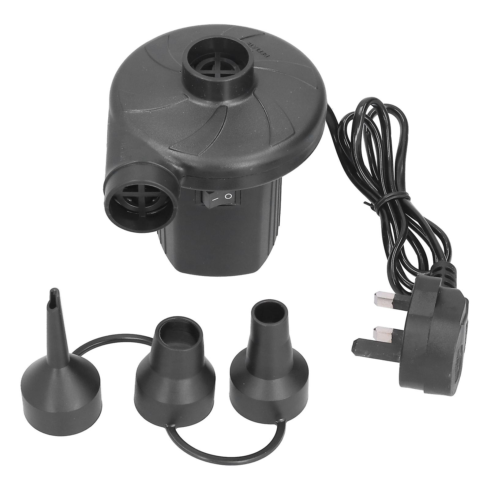 High Power Inflatable Mattress Pump, Quick Inflate Deflate Air Pump for Versatile Use, Electric Pump with 3 Nozzles for Air Mattresses, Inflatable