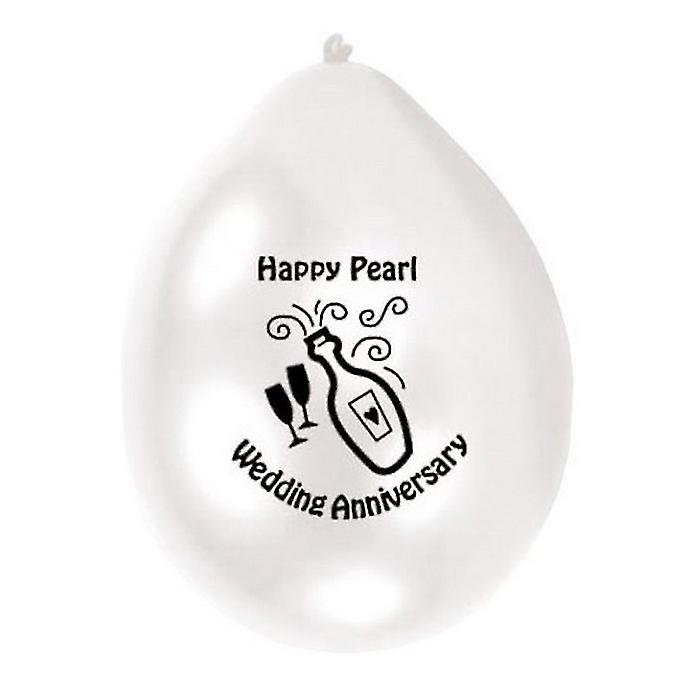 Amscan Pearl Anniversary Latex Balloon (Pack of 10)