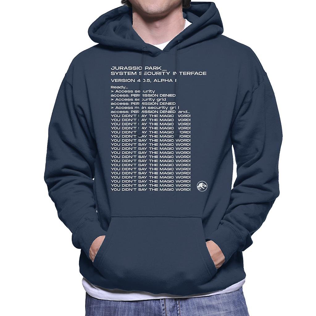 Jurassic Park System Security Interface Men's Hooded Sweatshirt