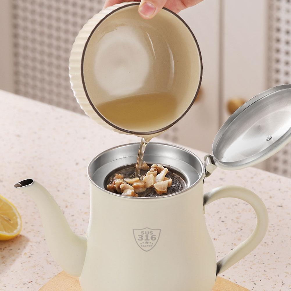 Bacon Grease Container, LEPO Grease Can with Fine Mesh Strainer, 1.7L Oil Pot