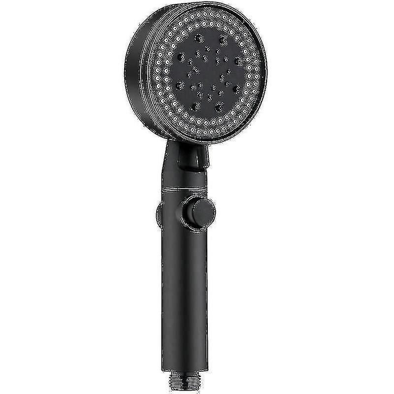 5-Mode Black Water-Saving Shower Head with Adjustable High Pressure