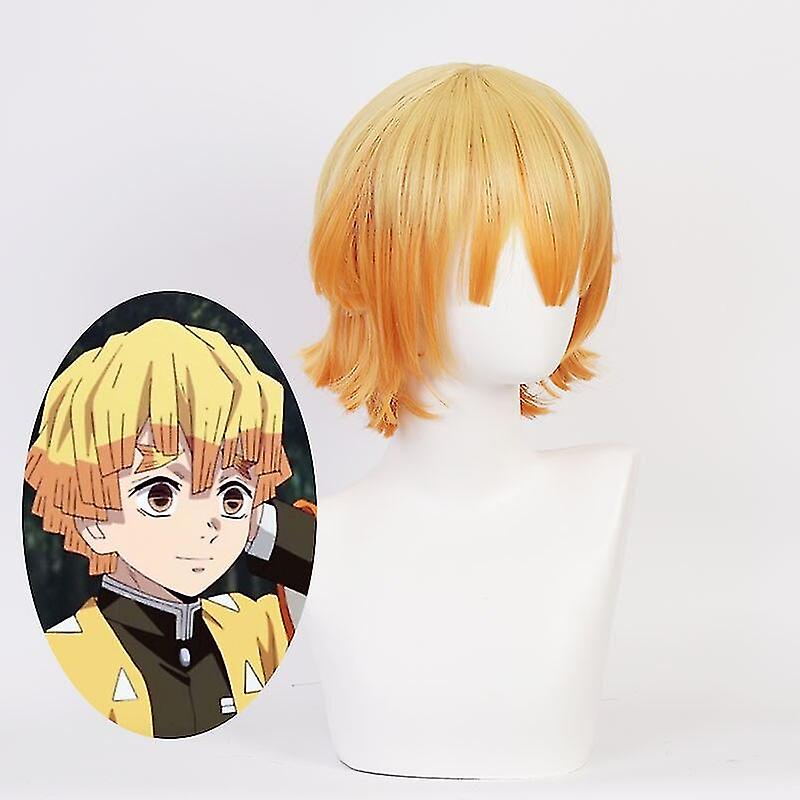 Demon Slayer Anime Cosplay Wig High Temperature Material Agatsuma