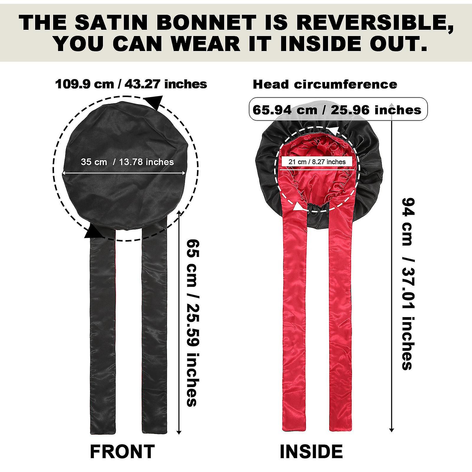 Satin Bonnet, Silk Bonnet Hair Bonnet For Sleeping, Double Layer Satin  Bonnet Hair Wrap With Tie Band Night Cap For Women | Fruugo IE