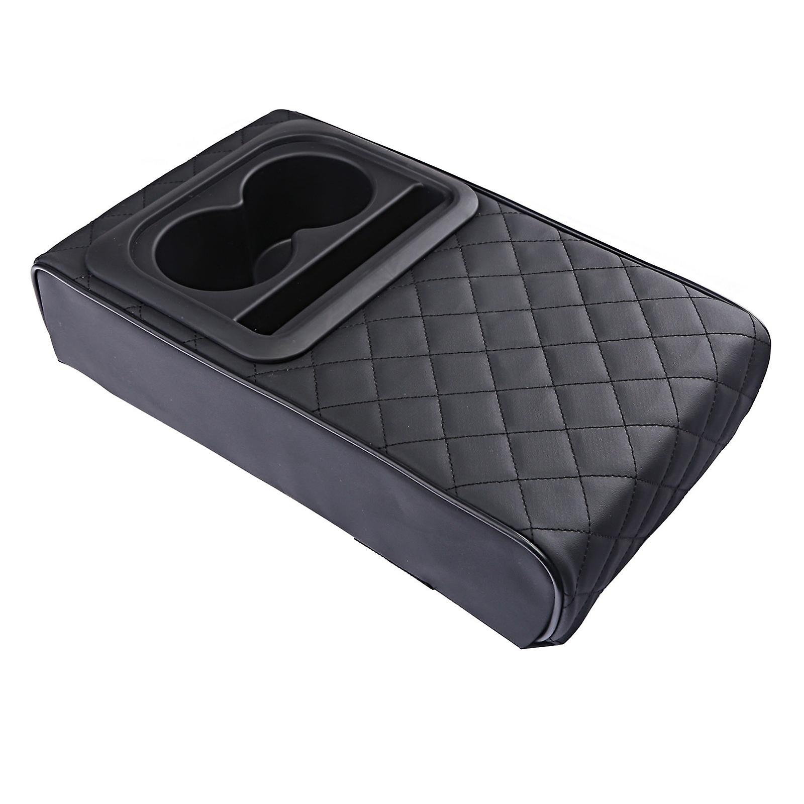 Center Console Cushion with Cup Holder Phone Holder Middle Console Protector grid