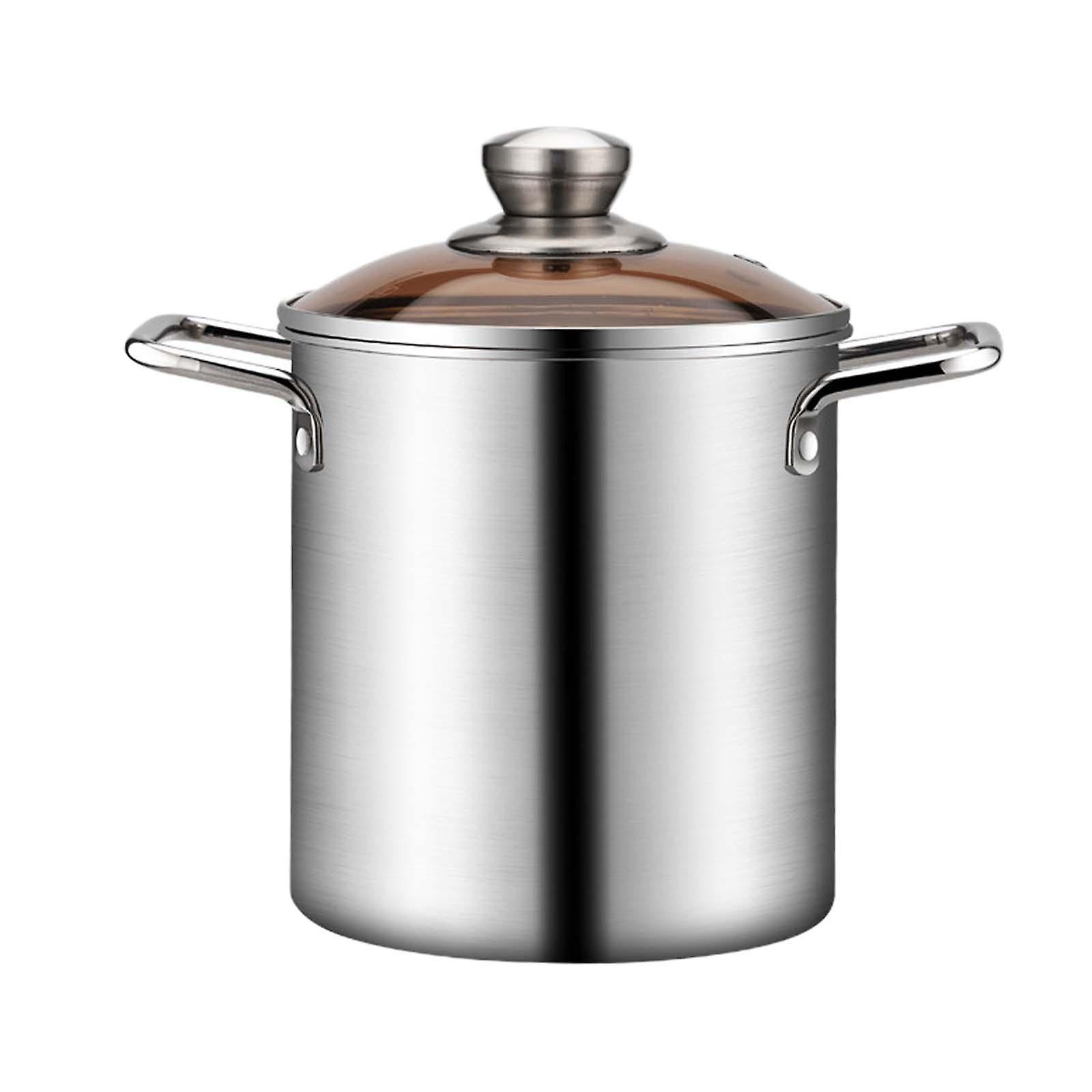 Deep Fry Pot with Double Handle Mini Deep Fryer for Pumpkin Pie French Fries with lid