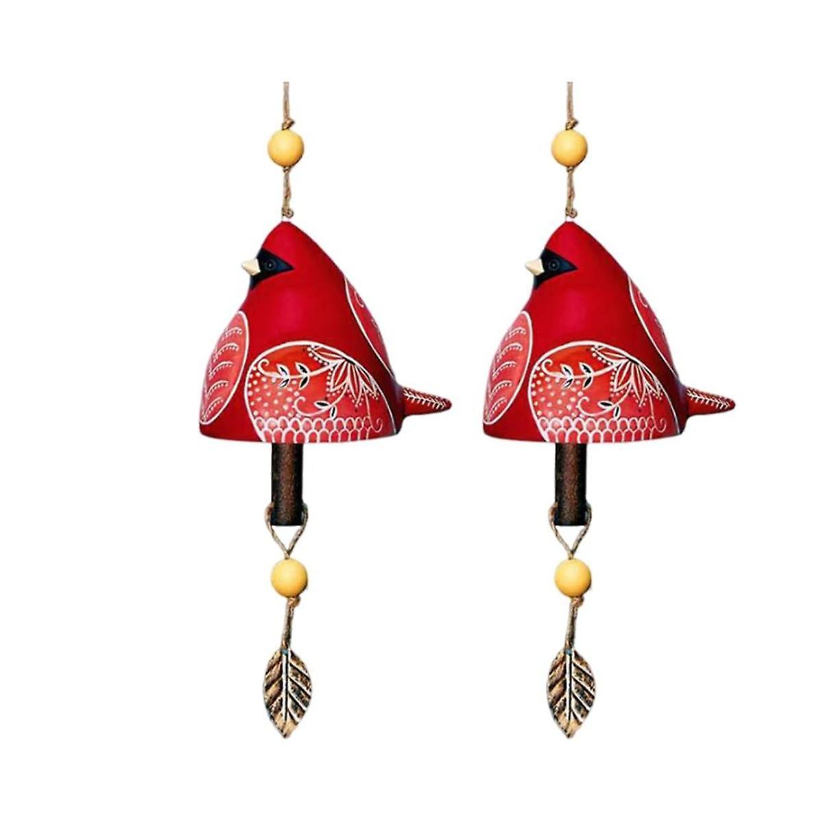2PCS Bird Song Bell Bird Song Bell Wind Chime Bird Song Bell Garden Decor Hanging Rustic Wind Chime Wind Chime Parts,F