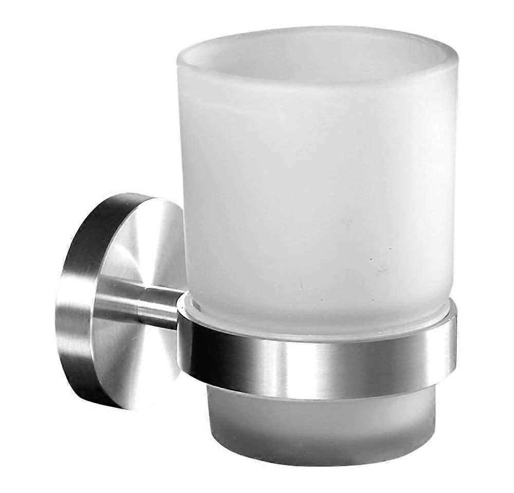 Rustfritt stål tannbørsteholder - Baderomskopp (børstet)