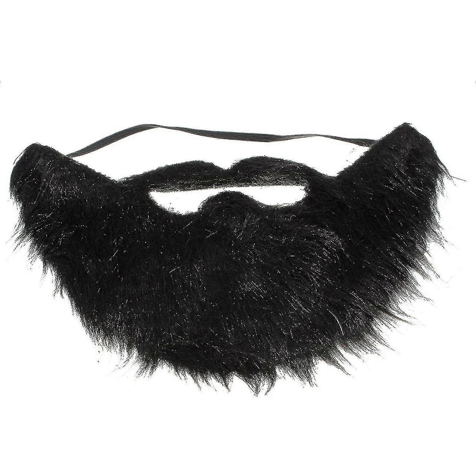 Fake Black Beard False Moustache Elasticated Halloween Party Prom Props