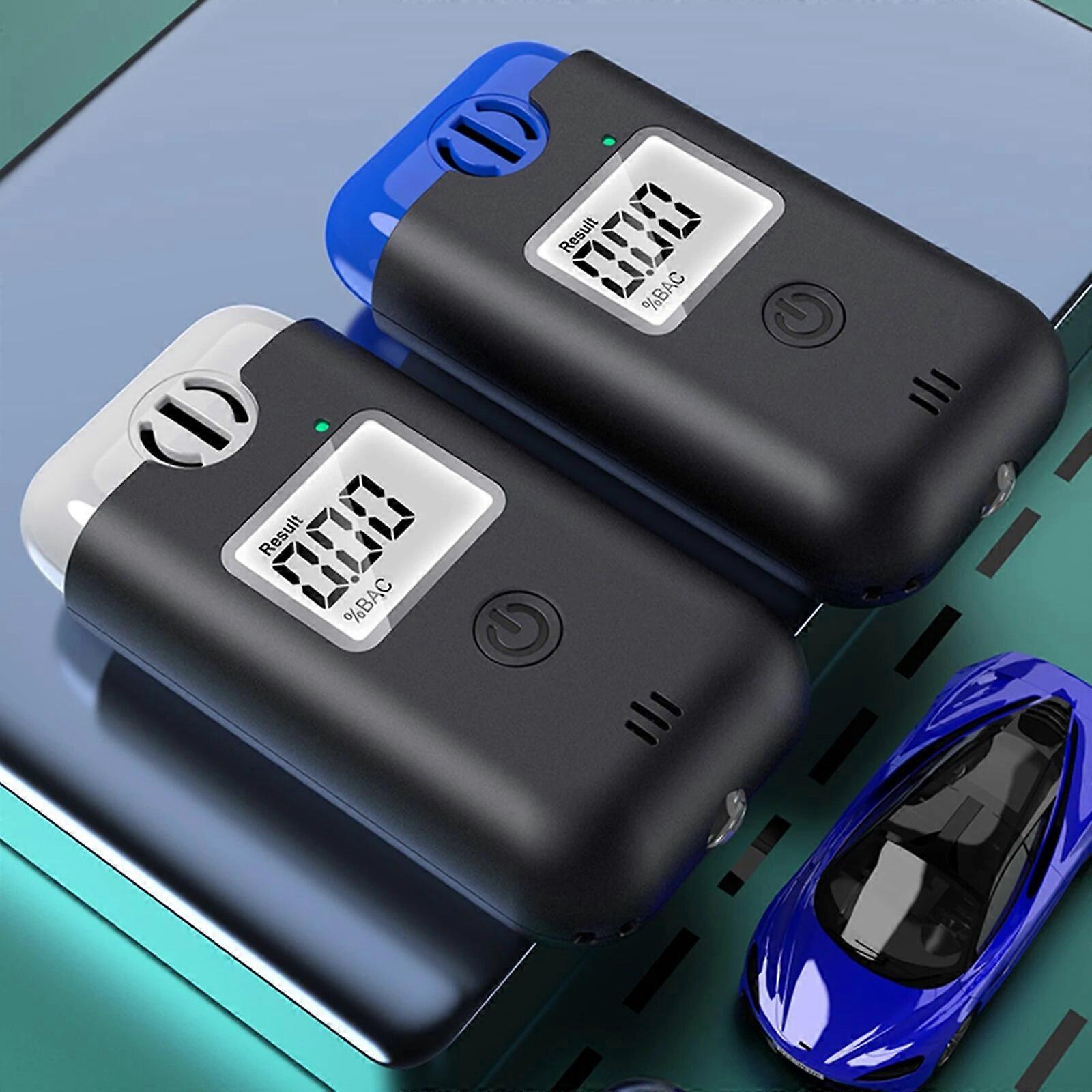 Portable Personal Alcohol Tester Digital Blue Lcd Display with Illuminated Light Blow Type Alcohol Tester Avoid Drunk Driving FN9U8911