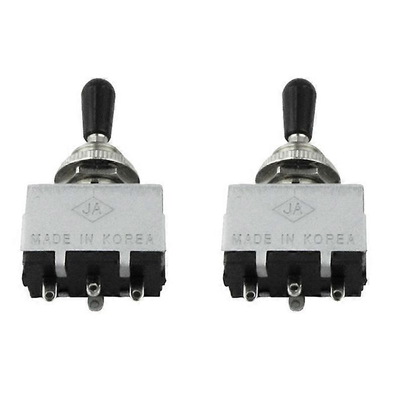 Box Style for Sg 3 Way Pickup Selector Toggle Switch, Black Tip(Pack Of 2)