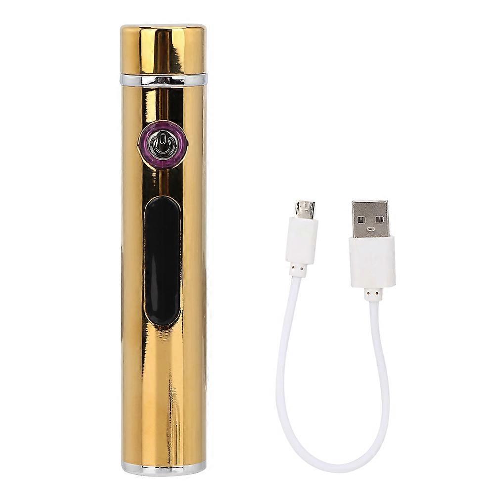 Mini USB Electric Arc LED Flameless Lighter Cigarette Lighter with Power DisplayGoldIce