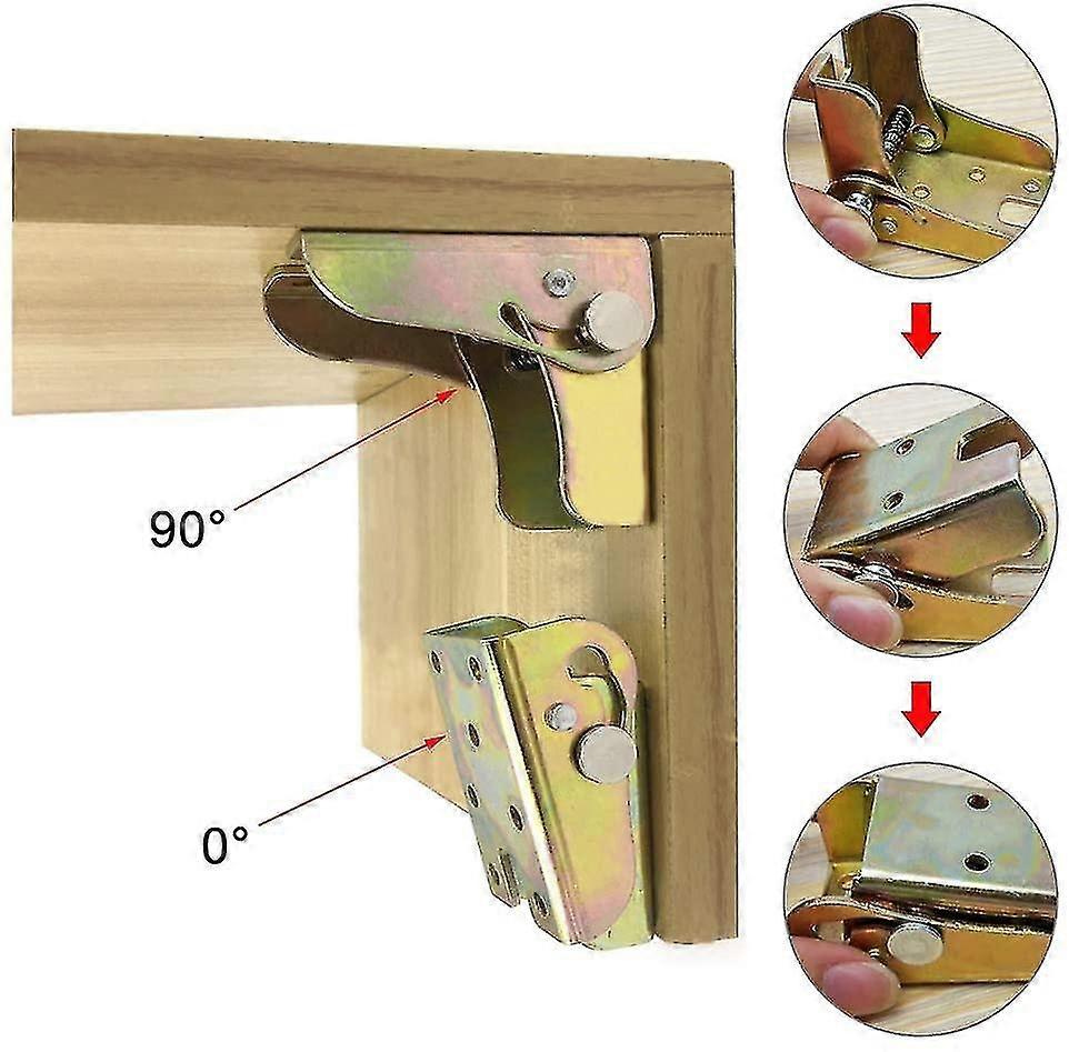 שולחן רגליים מתקפל 4 חלקים, מנעול שולחן מאריך רגלי מיטה, פלדה מגולגלת חמה, צבעוני