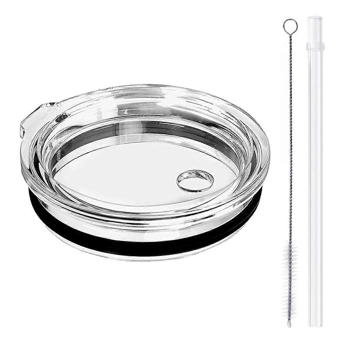 Spill Proof Lid with Straw,Replacement Straw Lids Compatible for Rambler Straw Mug,Travel Straw Top Lids Cover 20oz