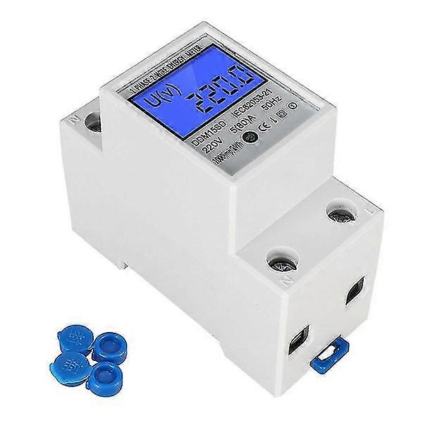 Electricity Meter-din Digital Energy Meter-80 A-220 V-din Lcd-intermediate/current Meter-consumption Meter-uncalibrated-s0 Interface