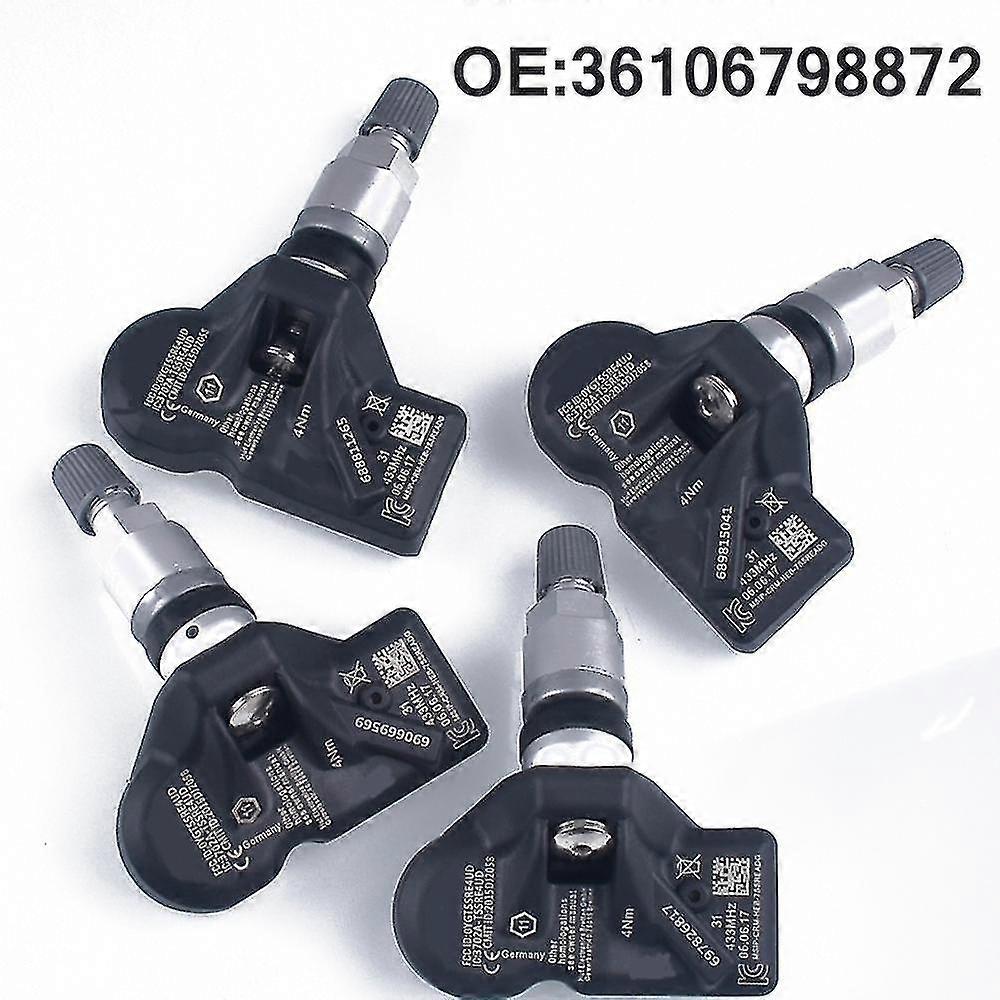 4 Pcs Car Tpms Tire Pressure Monitor/warning System Sensor For Bmw F07 F10 F11 For Bmw 5 520i 525i 540i 525i-In Stock