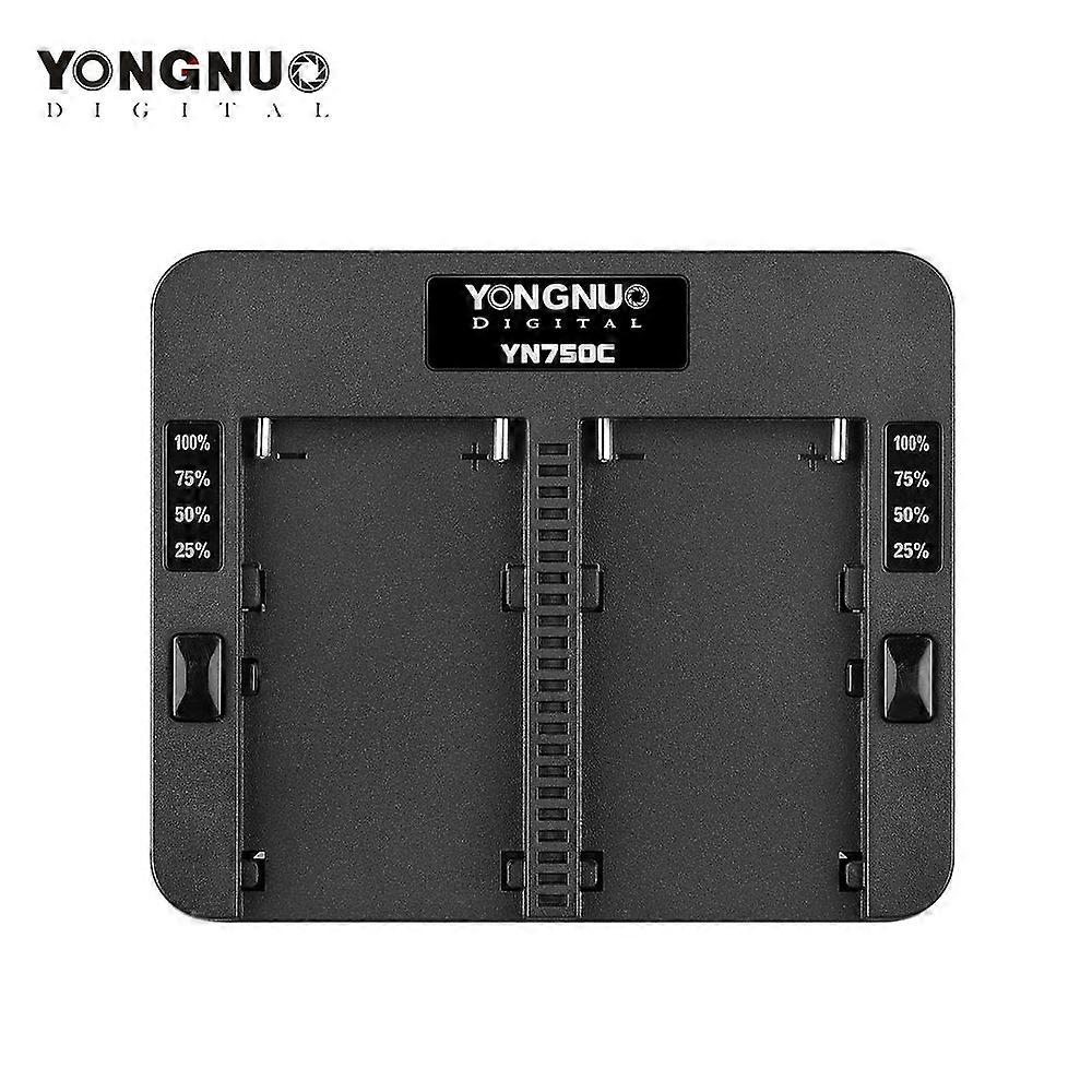 YONGNUO YN750C Professional Lithium Battery Charger Dual Channel Battery Charging Slot Support Fast Slow Charge Accessory Replacement for Sony NP-F750