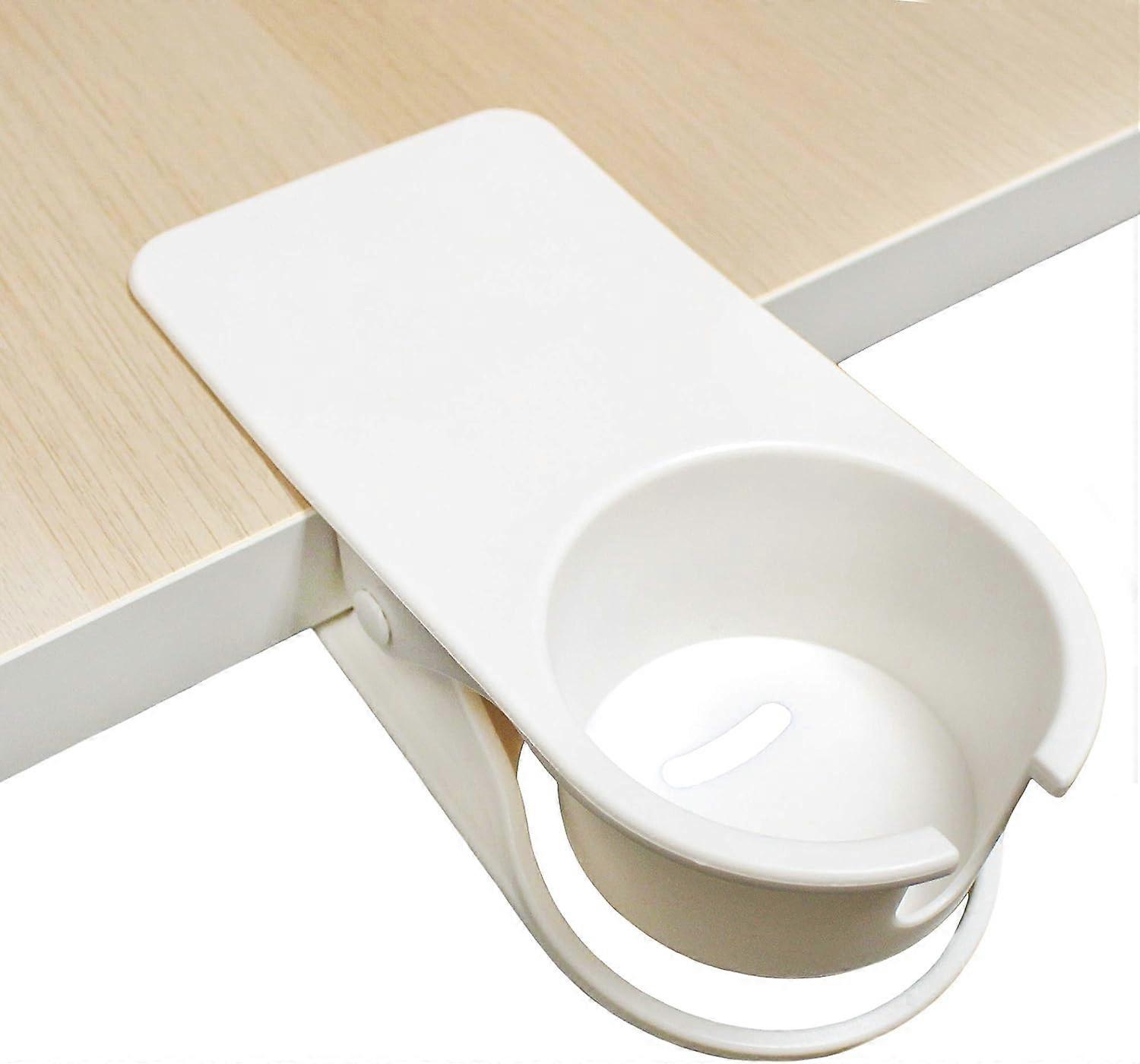 Drinking Cup Holder Clip for Table Desk Edge Side Clamps On Desk Side Holder Prevent Water Spillage (Gray),2024 Ping