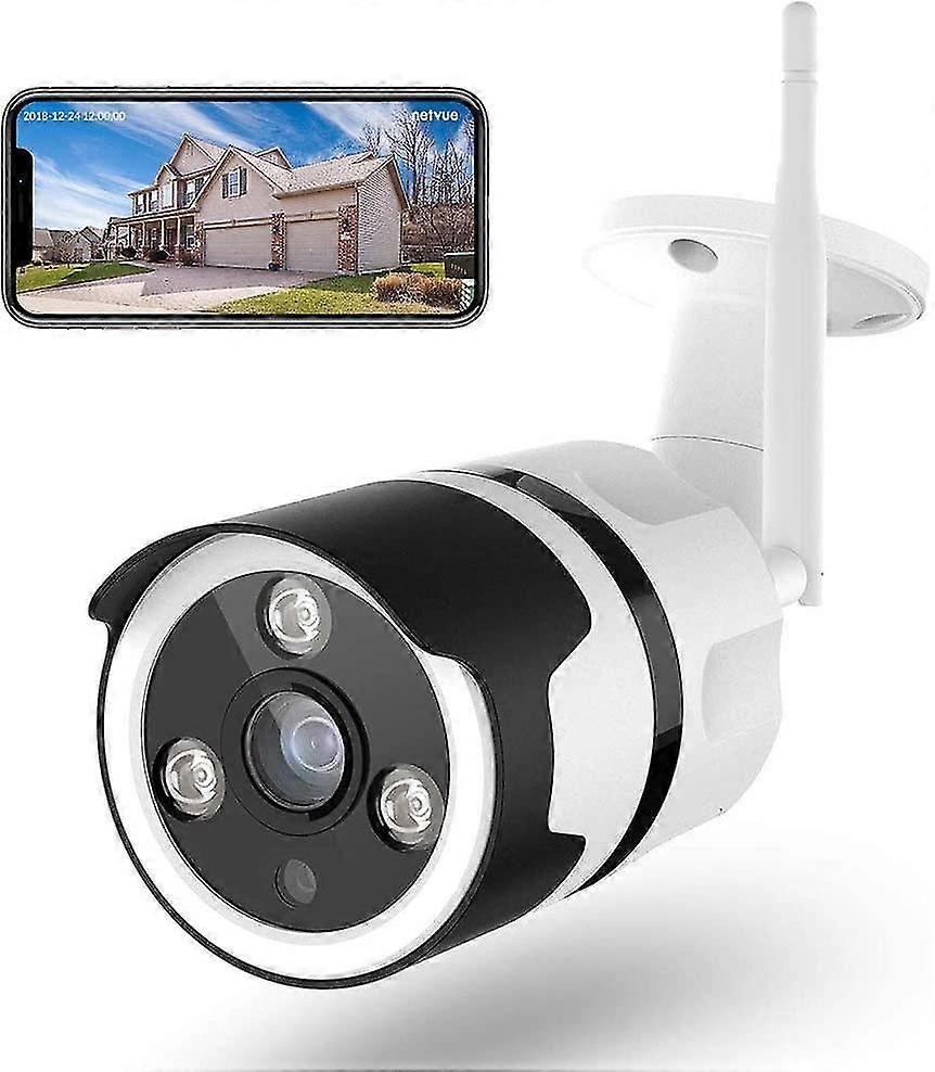 Telecamera di sorveglianza wifi esterna, videosorveglianza full hd 1080p compatibile con Alexa, webcam wifi con visione notturna, rilevamento del m...