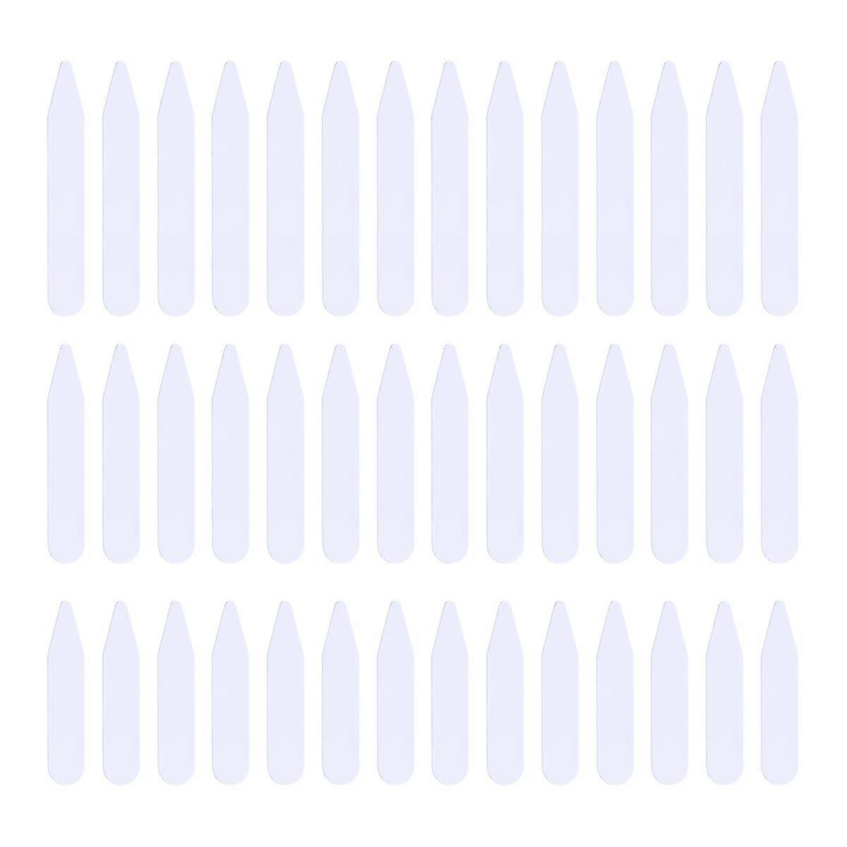 Nuolux 200pcs Plastic White Collar Stays Bones Stiffeners In 3 Sizes