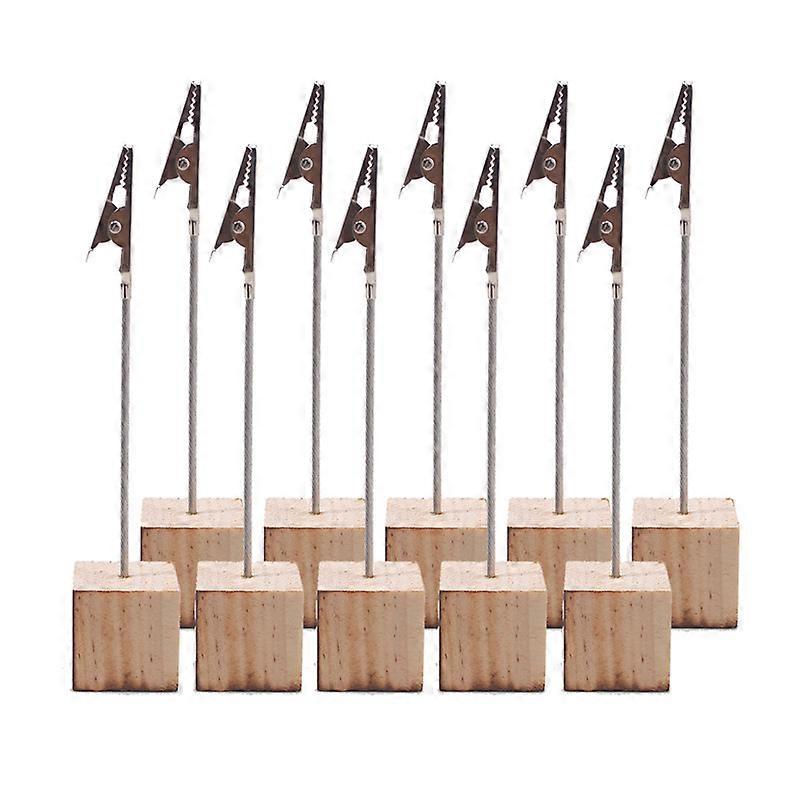 10 Pcs Lightweight Cube Base Memo Clips Holder with Alligator Clip Clasp