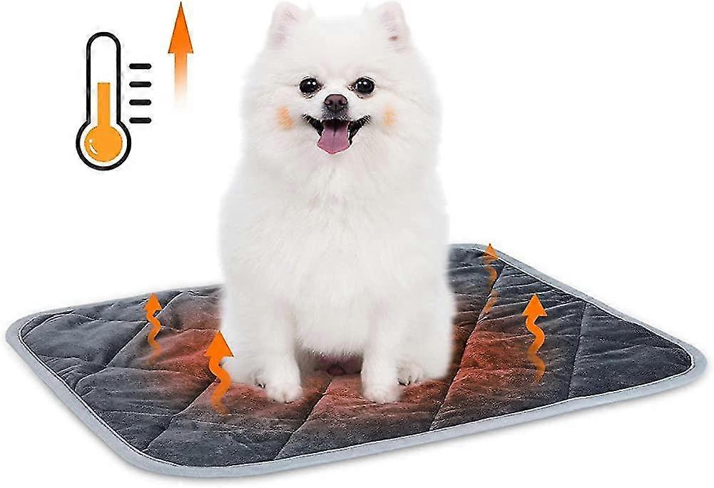 Self Heating Pet Pad, Thermal Dog Cat Bed Machine Washable Reusable, Safe Self