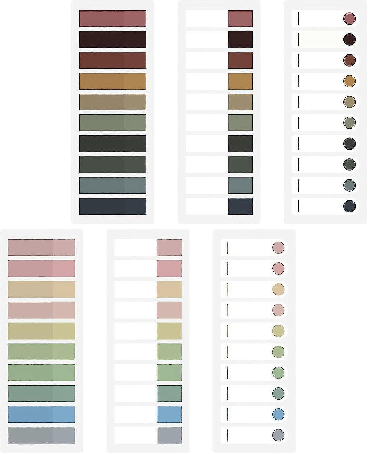 1200pcs Sticky Tabs Book Tabs, Morandi Sticky Note Tabs, Writable And Repositionable Page Makers, Index Tabs