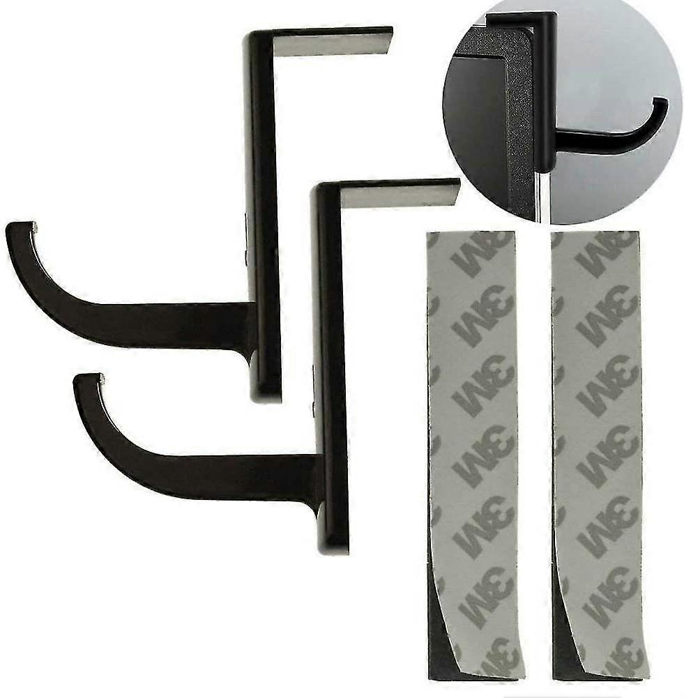 Store 2 Pcs Black Headphone Headset Hanger Monitor Stand Holder Headset Stick-on Hook For Home And Office