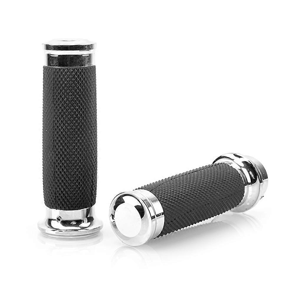 Chrome Motorcycle CNC Handle 25mm Handlebar Hand Grips for HL 883 1200 1 Pair