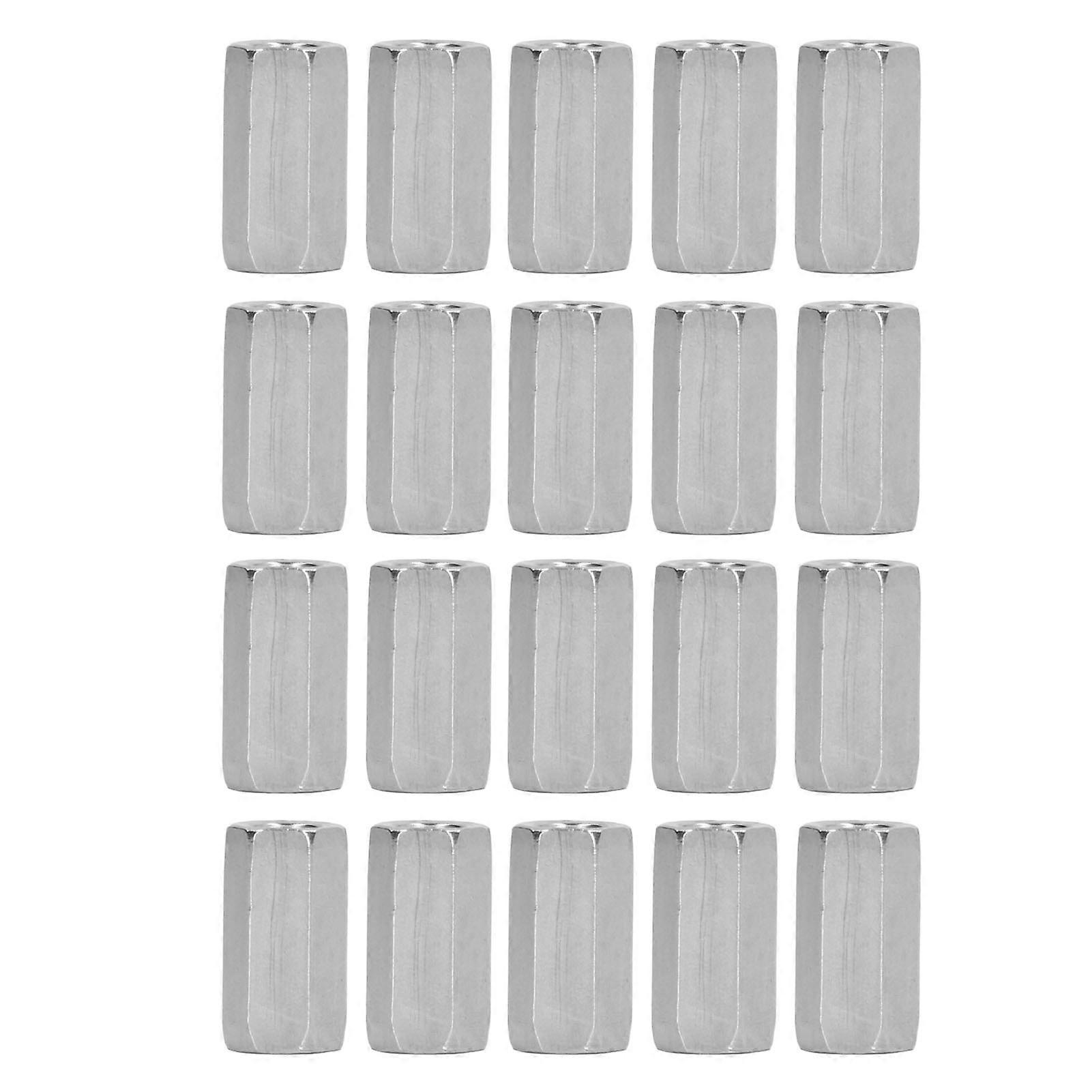 20Pcs Hex Coupling Nut M6 Stainless Steel Rust Resistant Connector Nut Kit Silver
