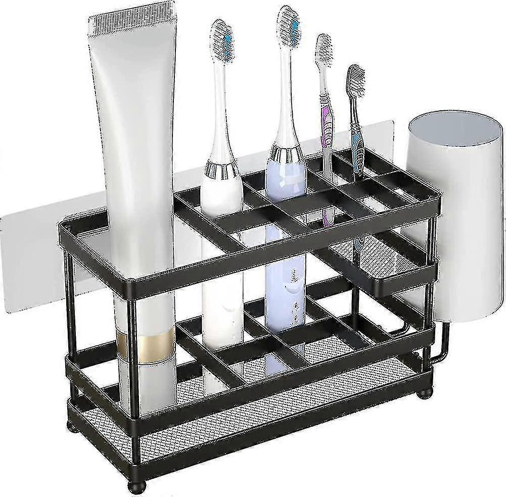 Toothbrush Holder Toothpaste Holder All 304 Stainless Steel, Multifunctional