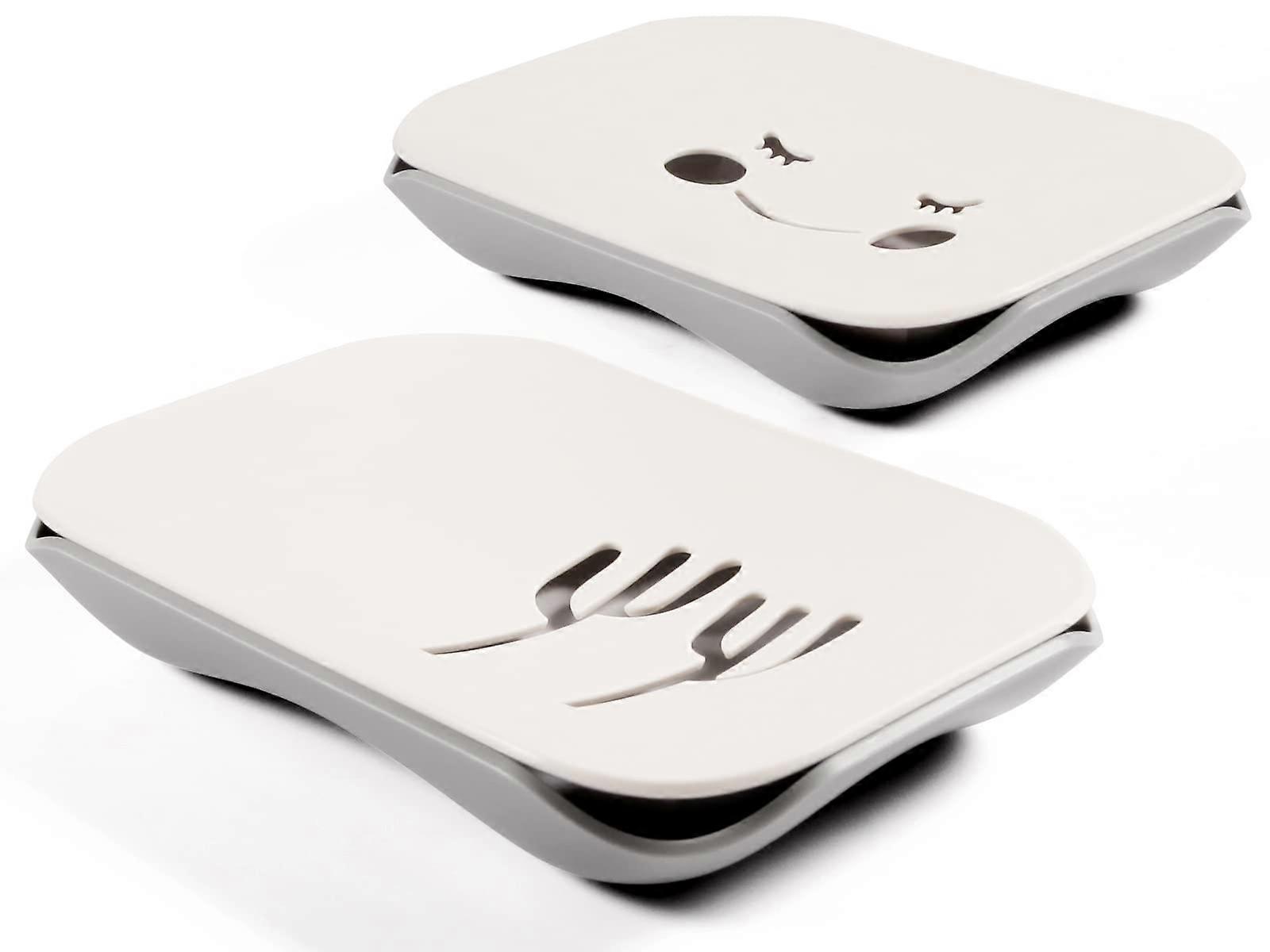 Plastic Soap Dish with Drainage 2Pcs Shower Soap Holder with Double Layer White Soap Box Container Soap Trays
