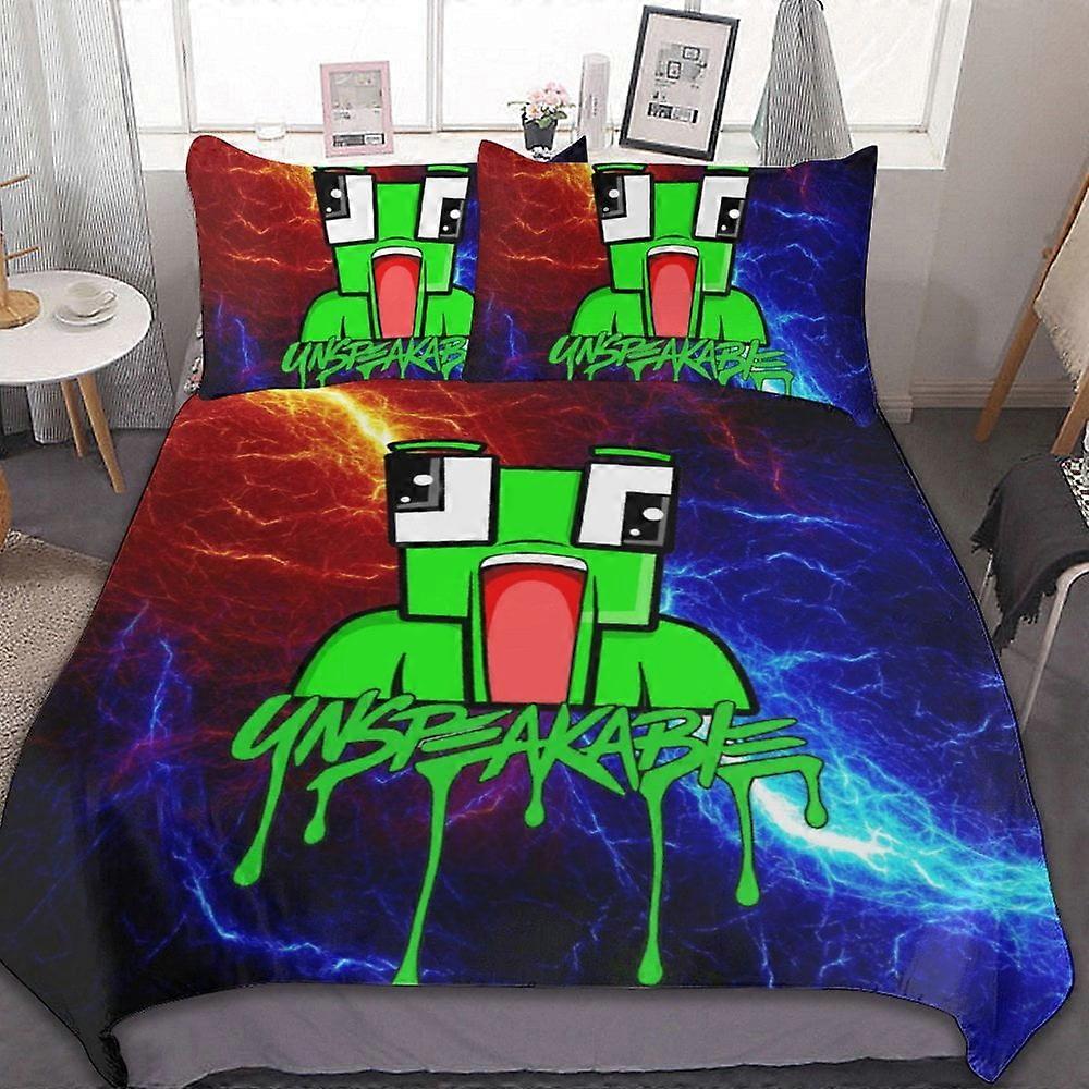 Bedding set HF436 Anime Unspeakable Bedding Set, Ultra Soft Bedding Set Bedding Multiple sizes to choose from with 1 Duvet Cover + 2 Unspeakable Pillo