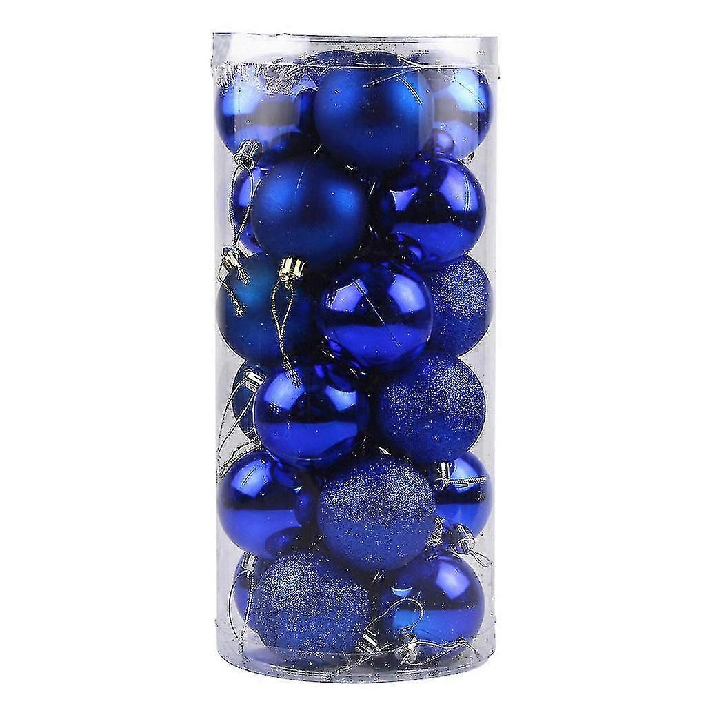 24 boules de Noël dans un seau 6cm