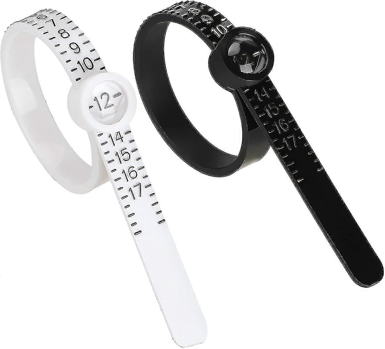 2pcs Ring Sizer Measuring Tool Jewelry Sizing Tool With Magnified Glass,ring Sizer Measuring Set
