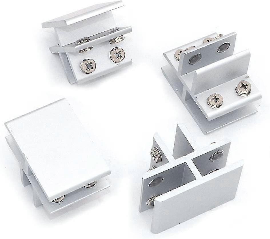 4 Pack Glass Clamps For Fixing To Panels Tables Panels