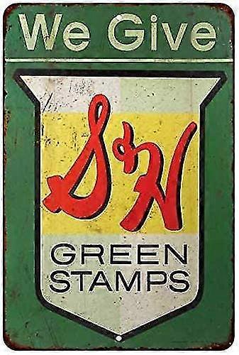 S&h Green Stamps Vintage Retro Reprodução Presente Sinal de lata 8x12 polegadas OU 12x16 polegadas Modo 4295