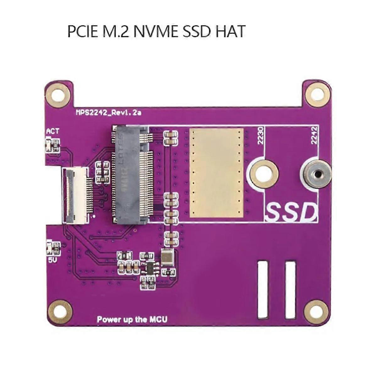 PCIE M.2 NVME 2230 2242 Gen3 SSD HAT Expansion Board+Case for 5 PCIE M.2 NVME SSD HAT