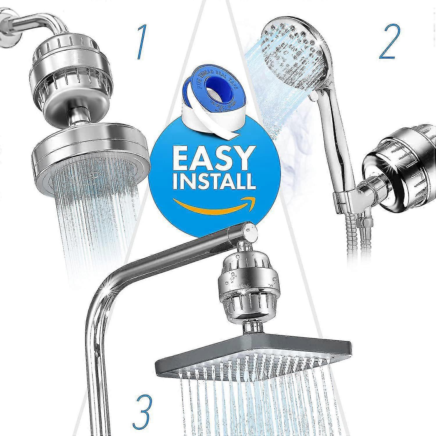 15 Stage Shower Filter,shower Water Filters Universal Replaceable Shower Head Water Purifier Hard Water Filter