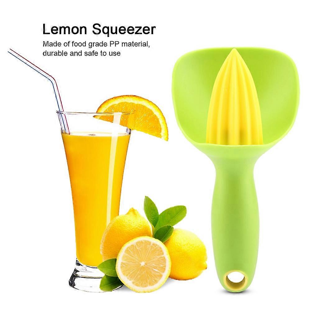 Manual Mini Lemon Squeezer Juicer for Lime and Orange Ergonomic Design Green