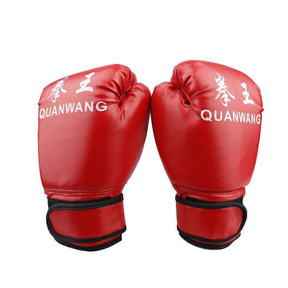 2pcs מקצועי מבוגרים אדום שחור מבוגרים כפפות אגרוף גברים נשים אימון כושר לחימה